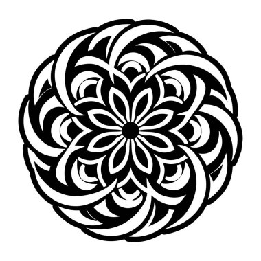 Katı simge çiçek mandala karmaşık sanat eserlerini gösteriyor