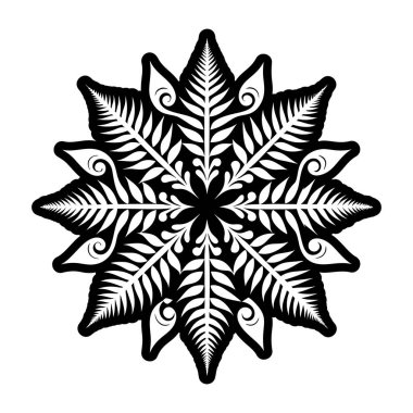 Eğrelti otu sembolünü gösteren dolu bir biçim simgesi