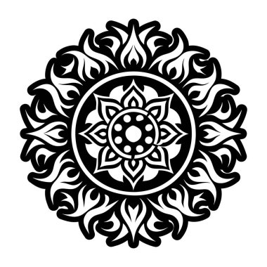 Katı ikon ateş mandala yanan enerji gösteriyor