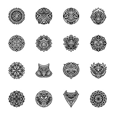 Hawaii Kabartma Biçimi Simgelerinin Koleksiyonu