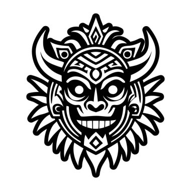 Yeni yıl için bir maskenin vektör illüstrasyonu