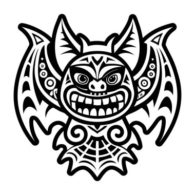 Bir karikatür kafatasının vektör çizimi