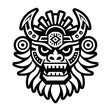 Dolu biçimdeki boynuzlu maske simgesi