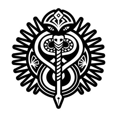 Yılan personel simgesi katı biçimde