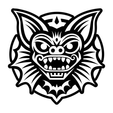 Katı biçimde iblis yarasa simgesi