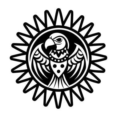 Kozmik papağan simgesi katı biçimi