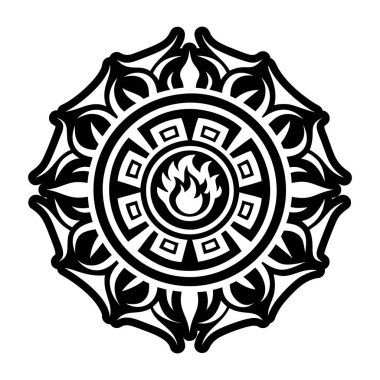 Kutsal ateş simgesi katı bir şekilde