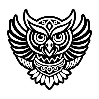 Katı biçimdeki Mixtec baykuş simgesi