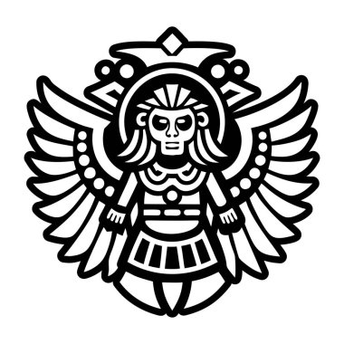 Katı bir kanatlı tanrı simgesi