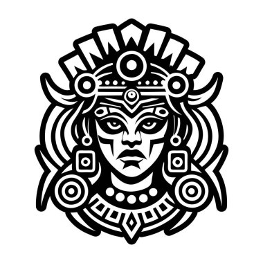 Meksika tanrıça simgesi katı stil