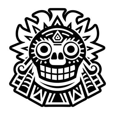Meksika kafatası simgesi tam stil