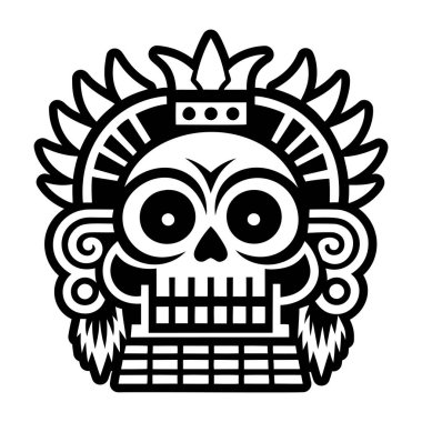 Skull dövme simgesi katı stil