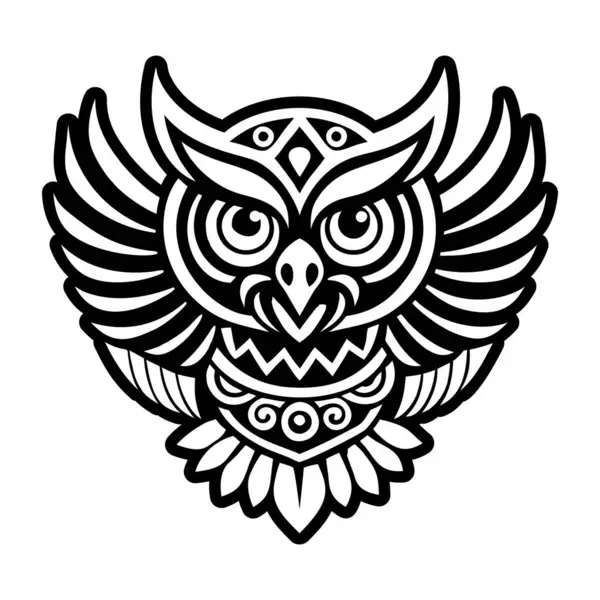 Katı biçimdeki Mixtec baykuş simgesi