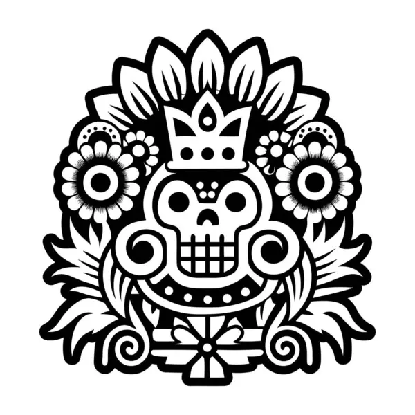 Katı biçimde taçlandırılmış kafatası simgesi