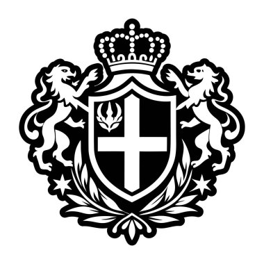 Eski bir kalkan dövmesi gösteren bir sembol