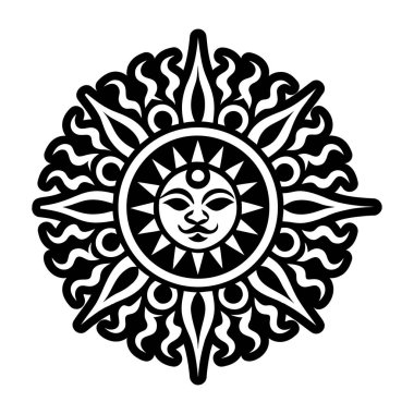 Altın güneş dövmesinin sembolü.