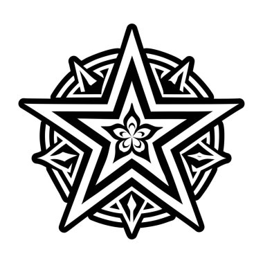 Yıldız dövmesi sembolünün katı bir simgesi