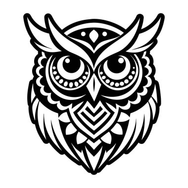 Baykuş dövmesi tasvir eden doldurulmuş bir biçim simgesi