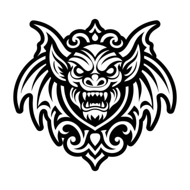 Gargoyle heykeli tasvir eden doldurulmuş bir biçim simgesi