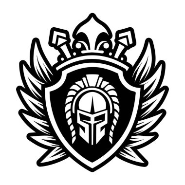 Asker kalkanı dövmesinin doldurulmuş bir simgesi