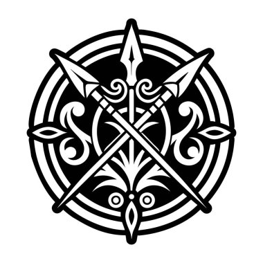 Mızrak dövmesinin katı bir simgesi