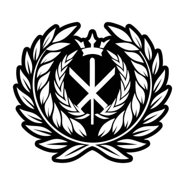 Defne çelengi dövmesinin doldurulmuş bir simgesi