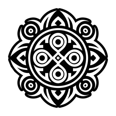 Ashanti dövmesi gösteren doldurulmuş biçim simgesi