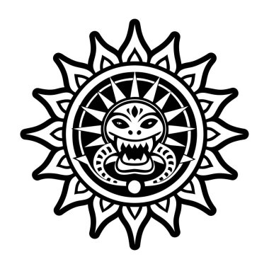 Yılan dövmesi gösteren katı biçim simgesi