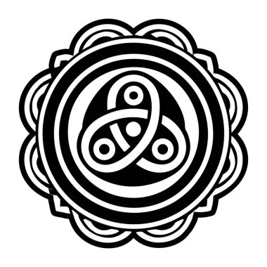 Katı biçim simgesi üç yüzlü dövme gösteriyor