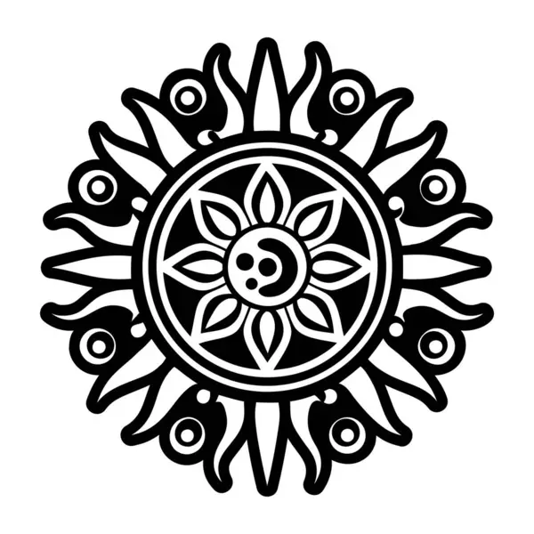 Etrurya güneş dövmesi gösteren katı bir biçim simgesi