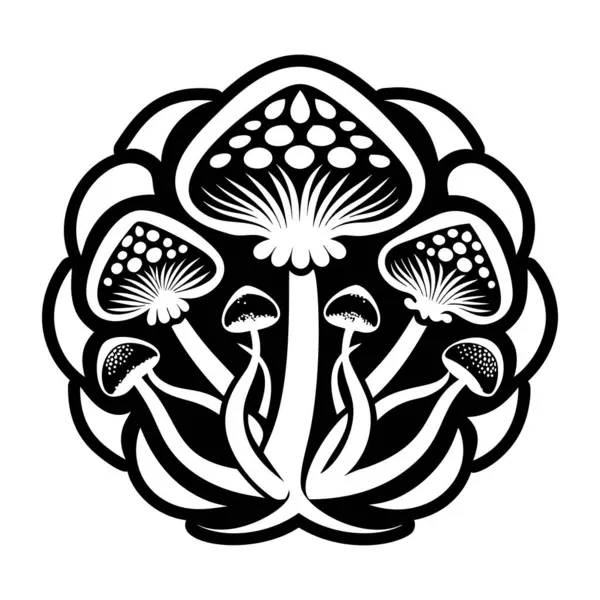 Mantar dövmesi tasvir eden bir simge