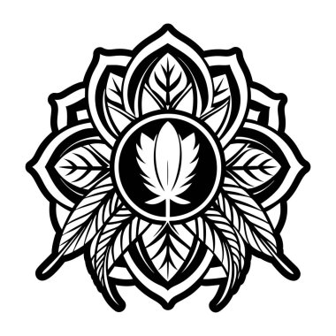 Yaprak dövmesi gösteren bir sembol