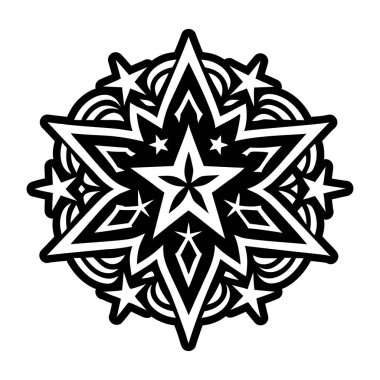 Yıldız dövmesi sembolünün doldurulmuş bir simgesi