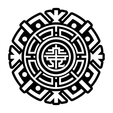 Hunab ku dövmesi gösteren doldurulmuş bir simge