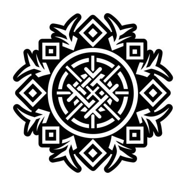 İskandinav dövmesi gösteren doldurulmuş bir biçim simgesi