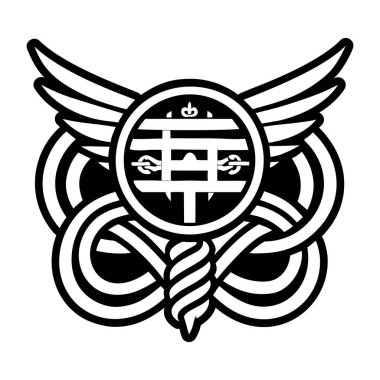 Kanat sembolü dövmesi gösteren bir sembol