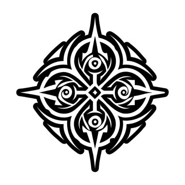 Dört rüzgar dövmesinden oluşan sert bir simge