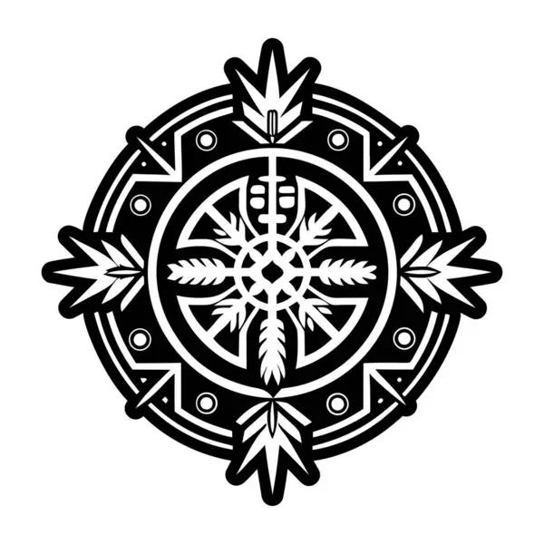 Sihirli tekerlek dövmesinin doldurulmuş bir simgesi