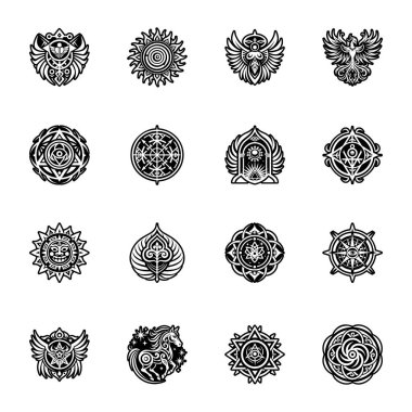 Mandala. yuvarlak süsleme desen.