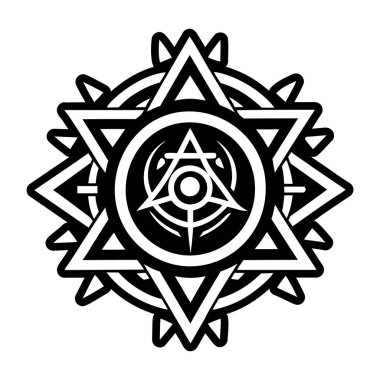 Katı bir ışık mührü dövmesi simgesi