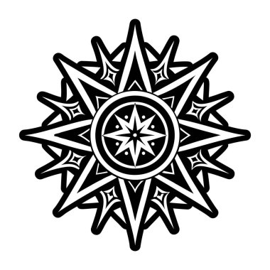 Yıldız patlaması sembolünün katı biçim simgesi