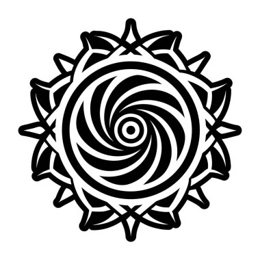 Enerji girdabı dövmesinin katı bir simgesi