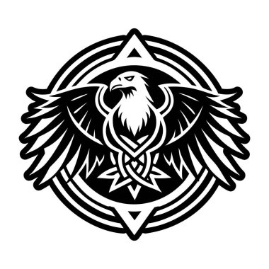 Katı bir kuzgun dövmesi simgesi