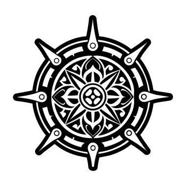 Pusula sembolünün kabartma biçimi simgesi