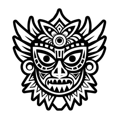 Ruh maskesi dövmesinin doldurulmuş bir simgesi