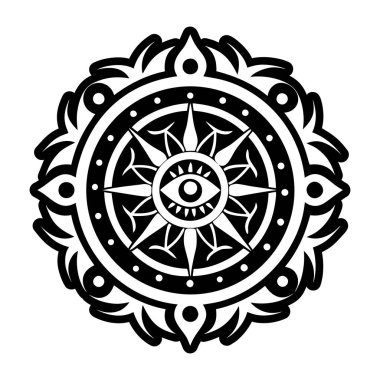 Mistik göz dövmesinin doldurulmuş bir simgesi