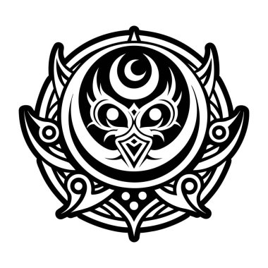 Ay dövmesinin doldurulmuş bir simgesi