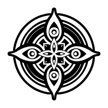 Dört rüzgar dövmesinin doldurulmuş bir simgesi