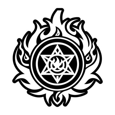 Ateş işareti dövmesinin sembolü.