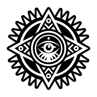 Mistik görü dövmesinin doldurulmuş bir simgesi